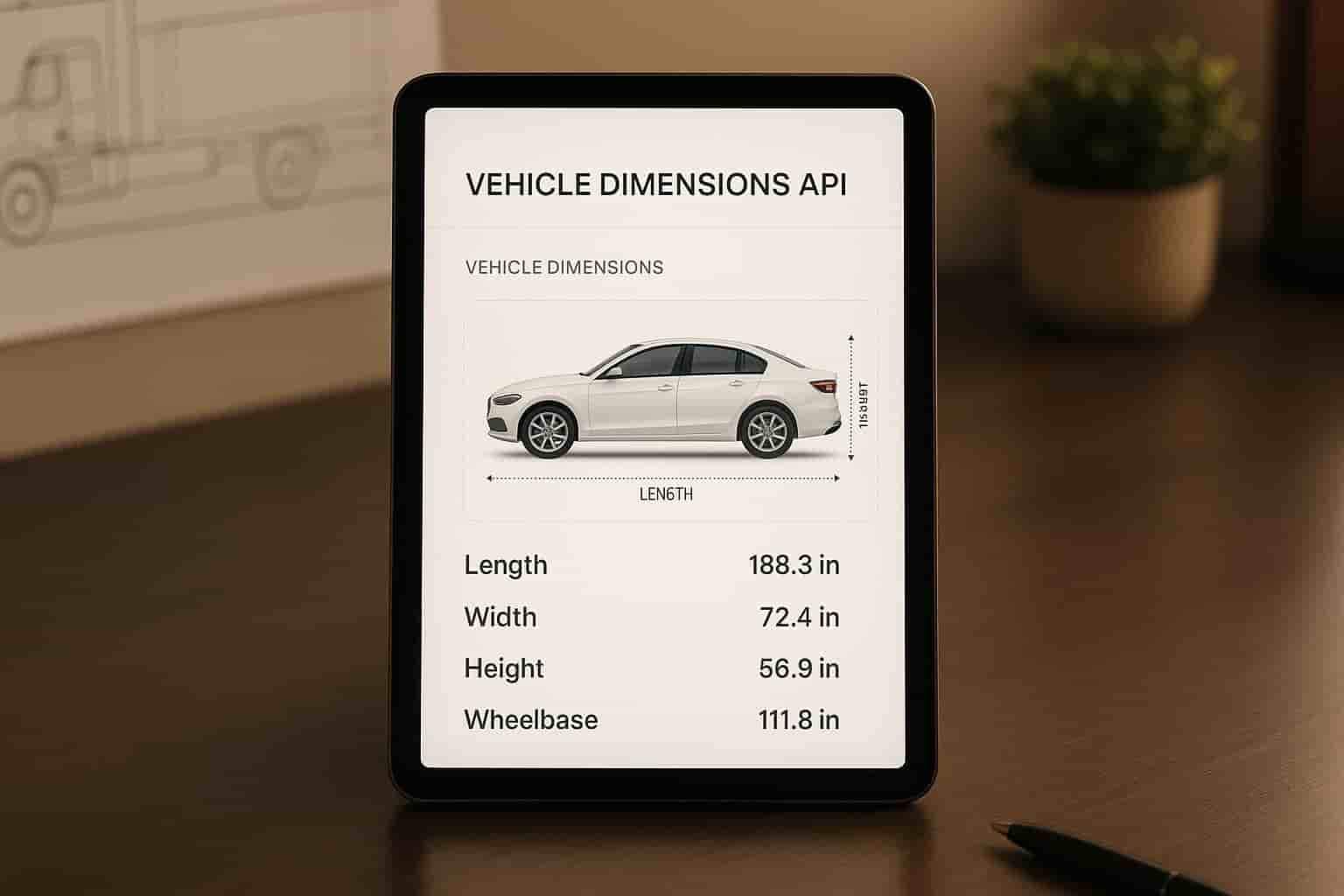 Vehicle Dimensions API: Key Features
